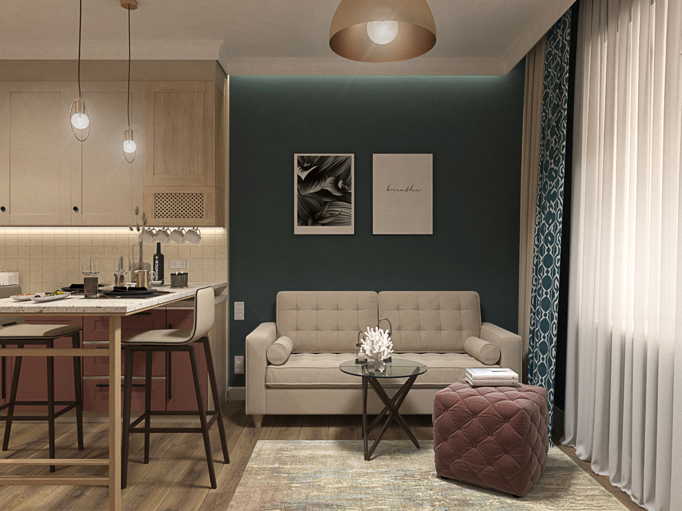 Кухня-гостиная в однокомнатной квартире