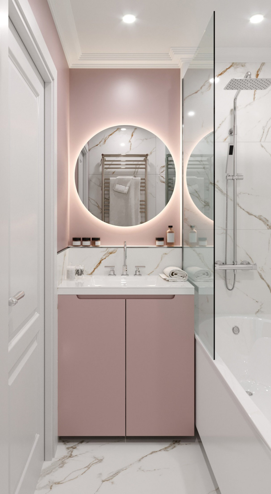 Дизайн проект квартиры "Пудра"