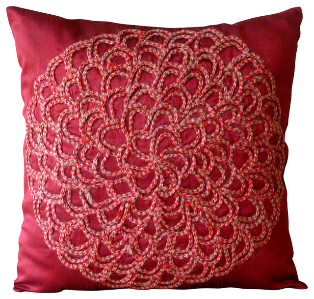 deep red pillows