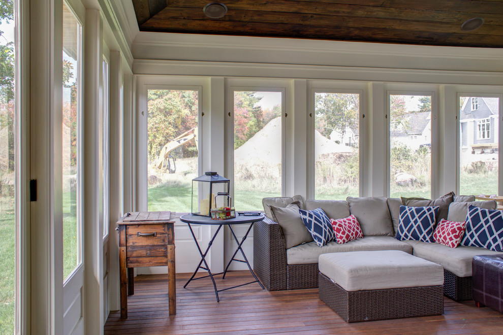 Inspiration for a transitional sunroom remodel in Boston