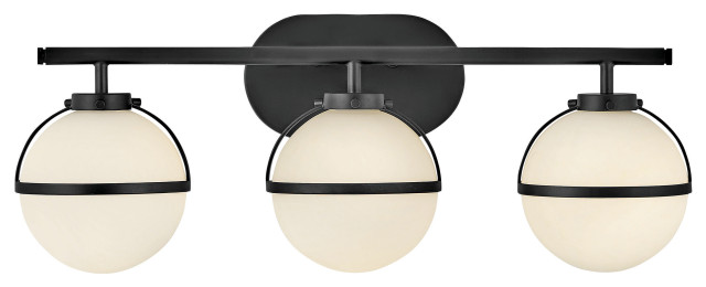 Hinkley Hollis 3 Light Led Black Vanity Contemporary Bathroom Vanity Lighting By Lighting New York Houzz