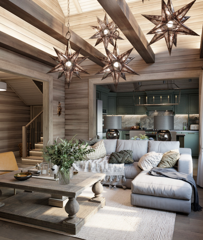 Гостиная вид на кухню