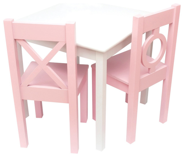 Child S Set Of 2 Chair Light Pink