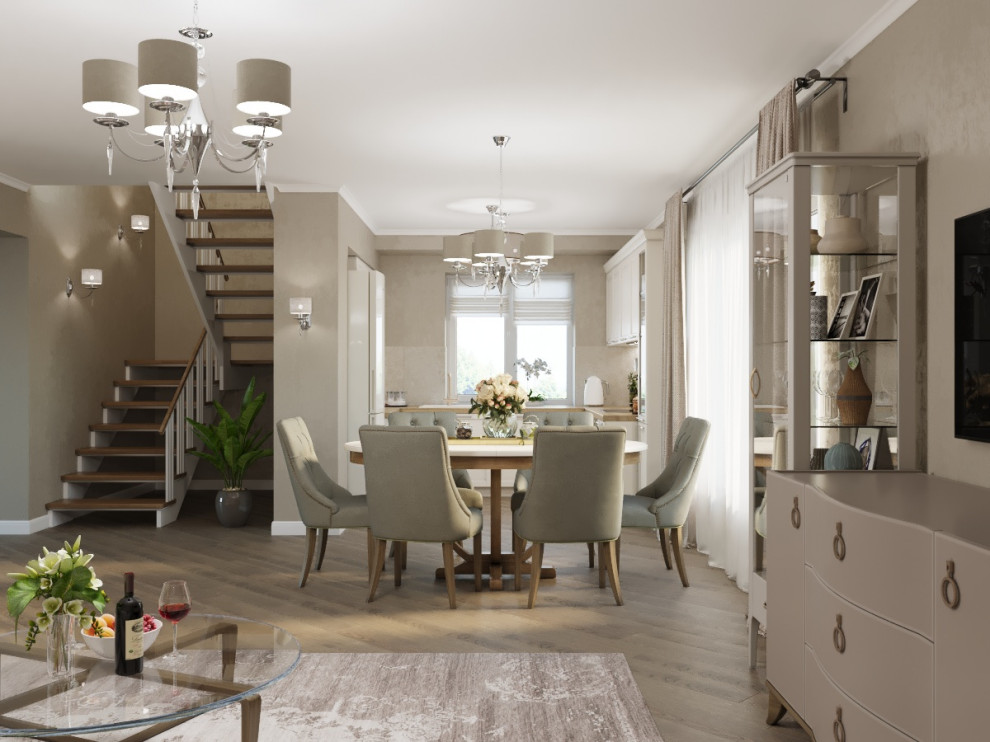 Гостиная-кухня-холл .