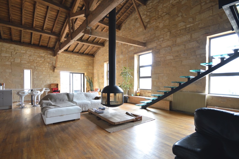 Inspiration pour une salle de séjour urbaine.