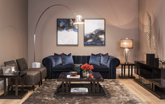 Maritime Blue contemporary-living-room