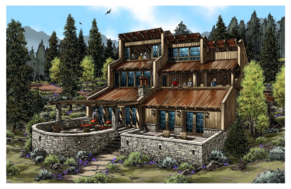 Inspiration for a small rustic home design remodel in Phoenix
