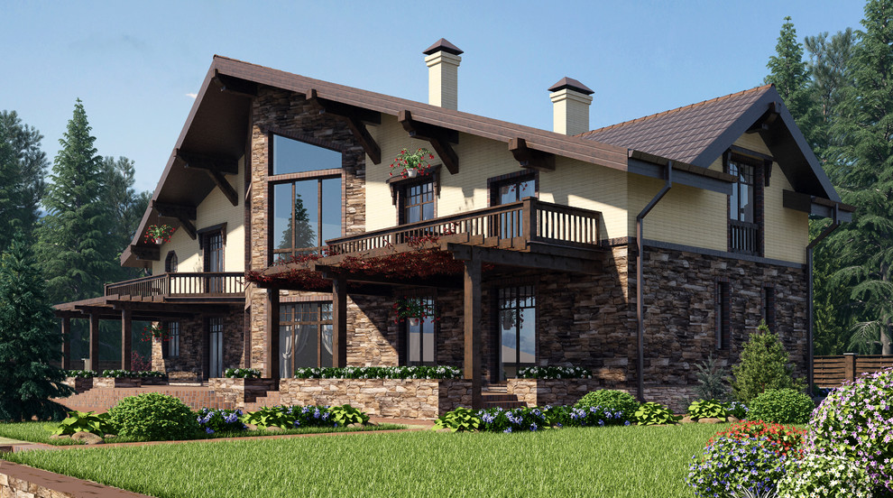 Проект дома 500 м2 в стиле шале