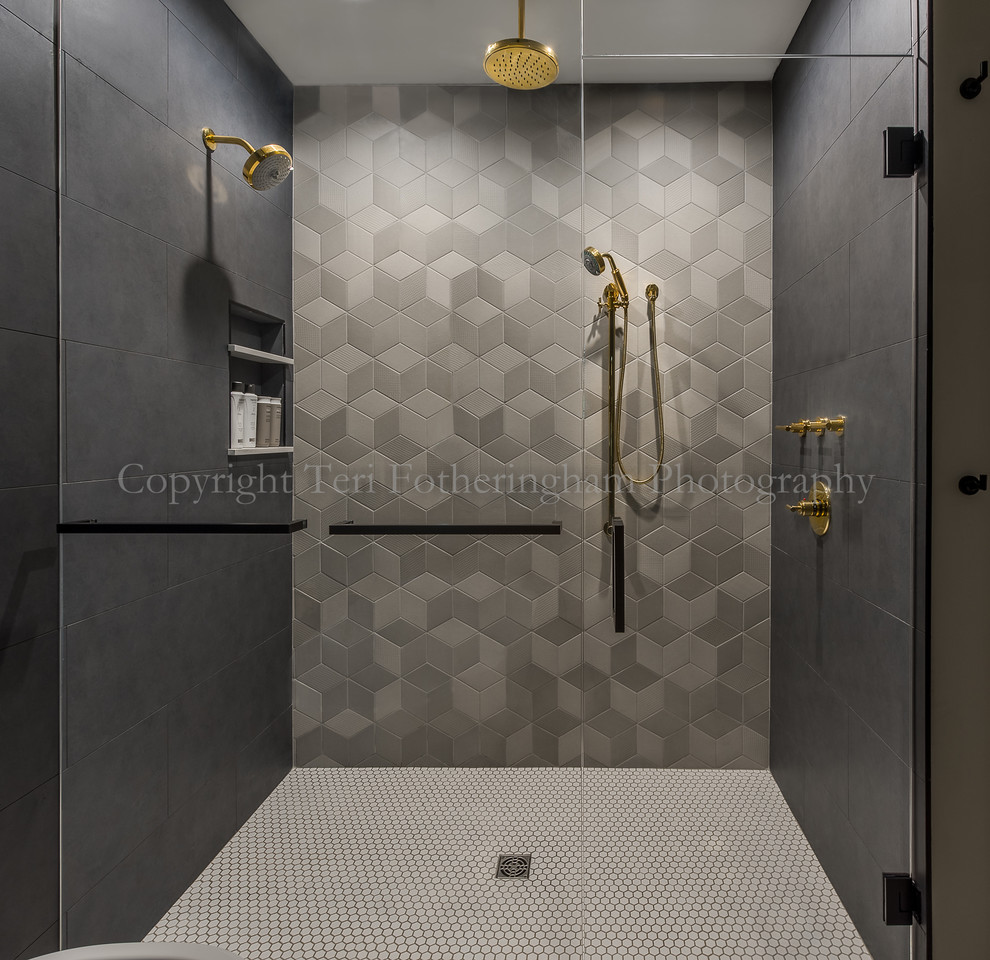 Example of a mid-sized minimalist bathroom design in Denver