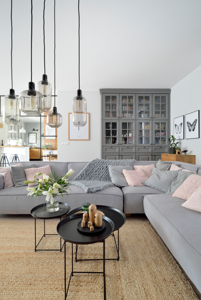 Design ideas for a scandinavian living room in New York.
