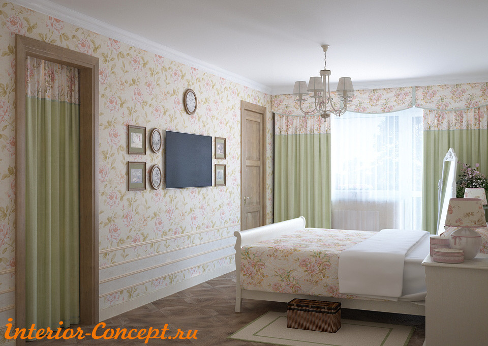 Спальная в стиле Кантри