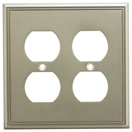 Cosmas Decorative Wall Plates/Outlet Cover, Satin Nickel, 65000 Series