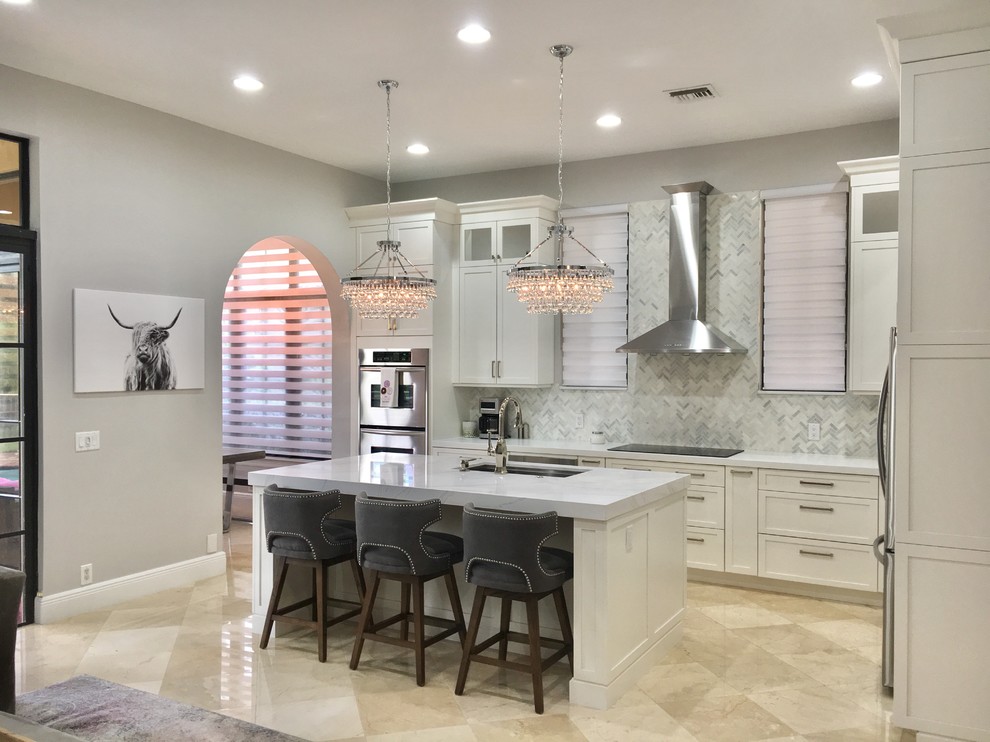 Kitchen - transitional kitchen idea in Miami