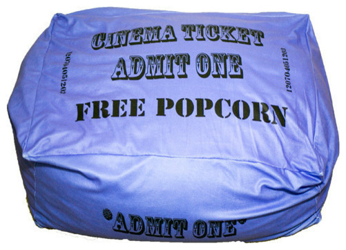 Blue Movie Ticket Beanbag Contemporary Bean Bag Chairs By