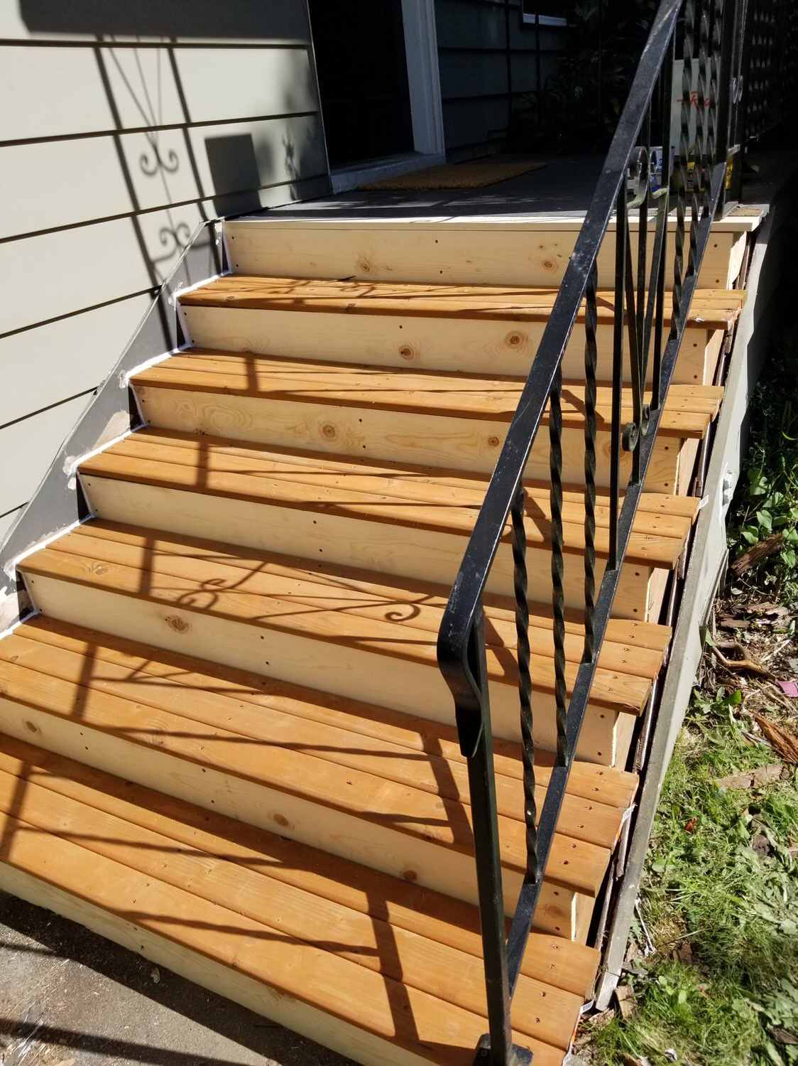 Outdoor Stair Riser Build