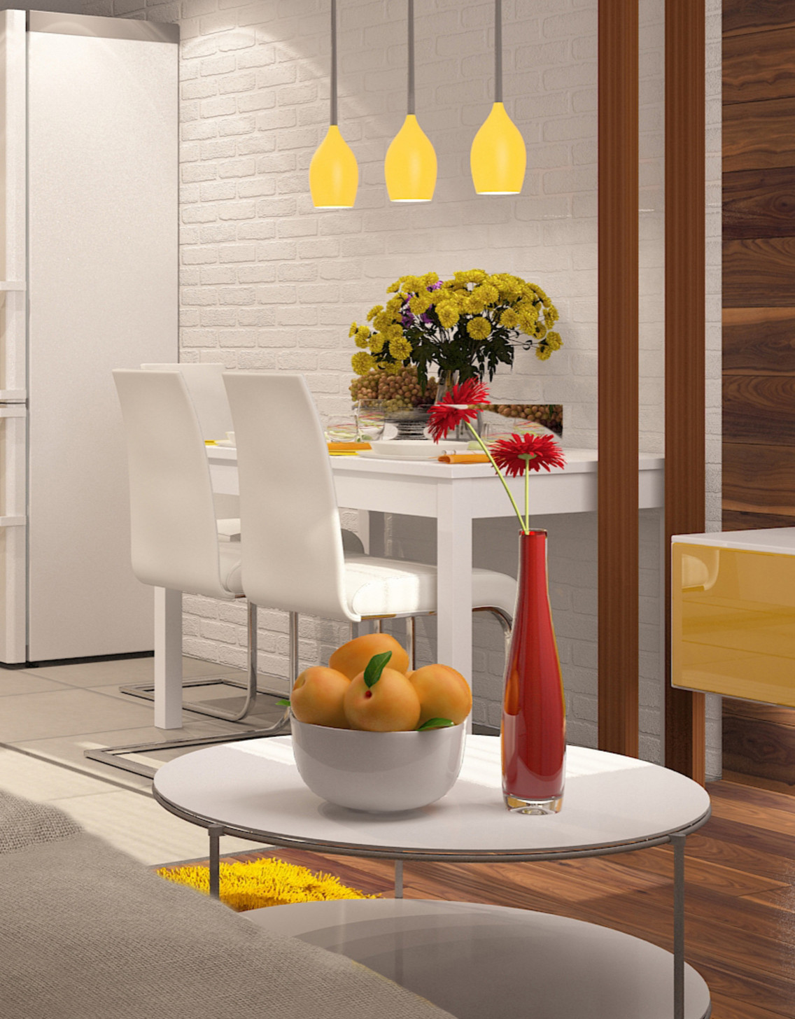 Дизайн кухни-гостиной