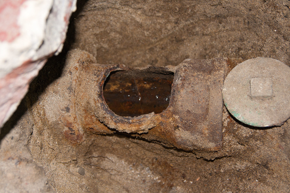 Broken Clay Sewer Pipe