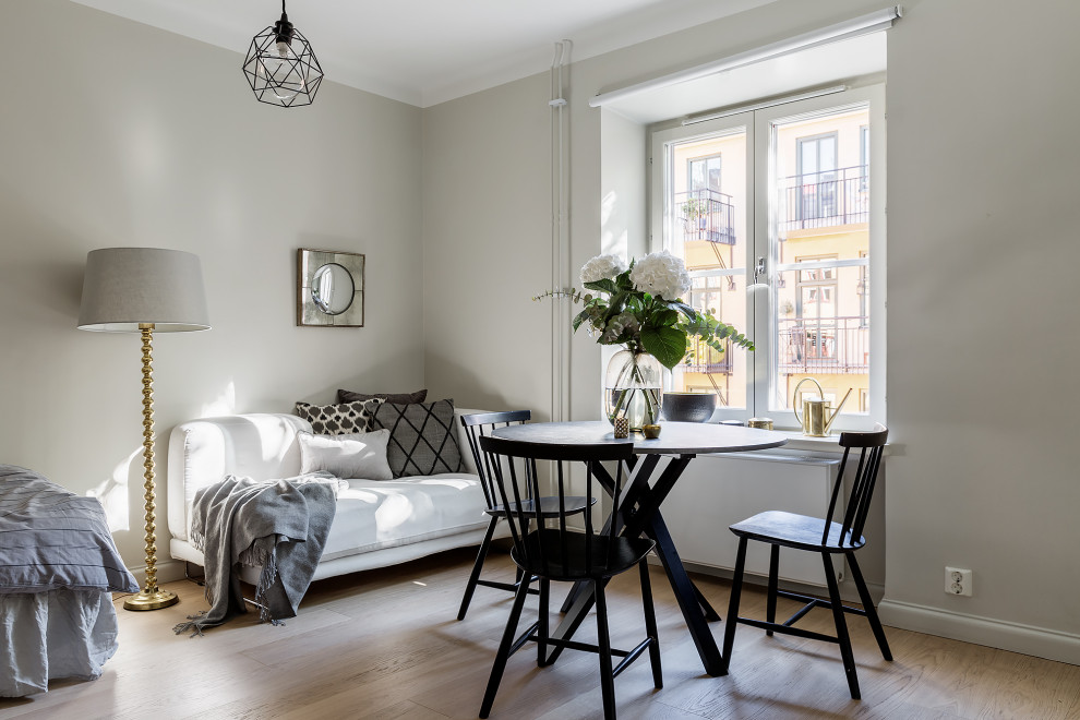 Bild på ett vintage allrum