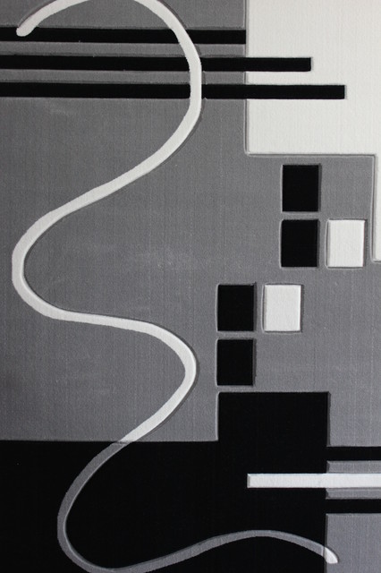 Rug Gray Black White Living Room Area Rugs Geometric Machine Gray Black White Living Room Area Rugs Geometric Machine Made 3