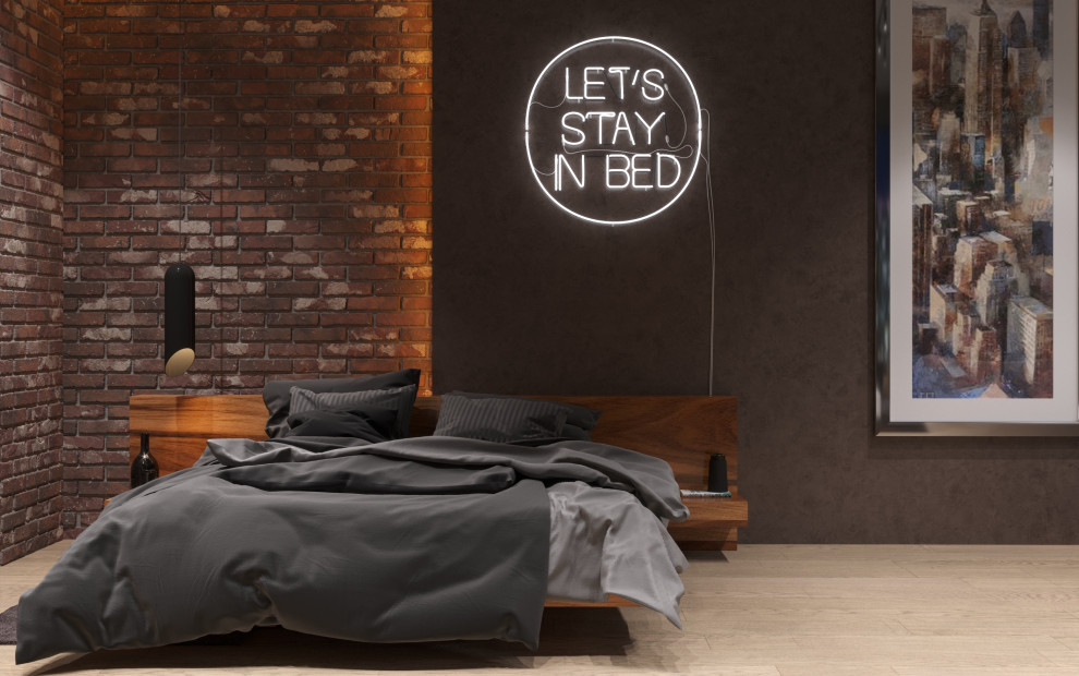 Спальная в брутальном стиле