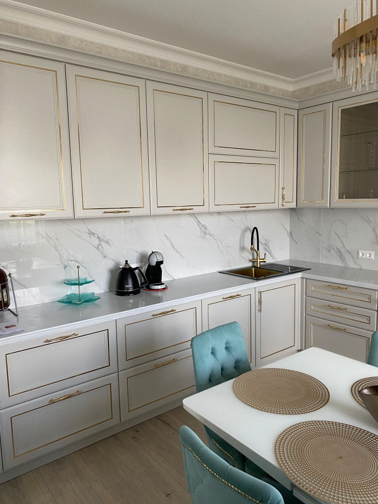 Кухня Аурелия. Латунь и матовая эмаль