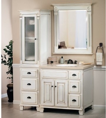 Sagehill Designs Victorian VQ3021D 30 in. Glazed White Single Bathroom Vanity