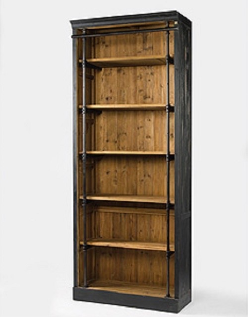 French Library Single Bookcase-Black
