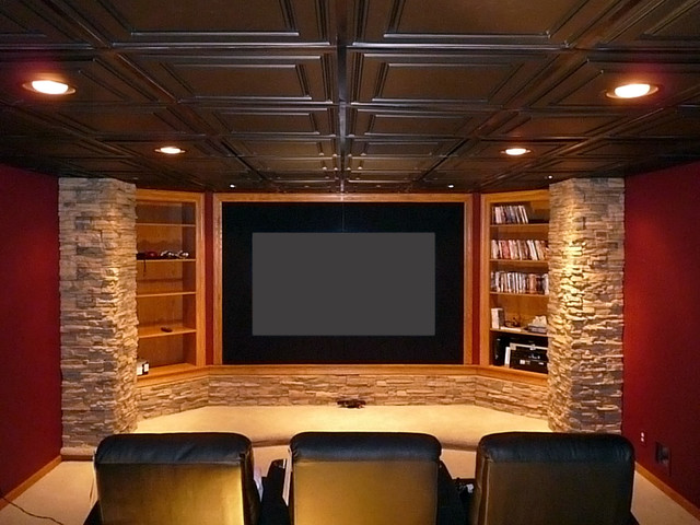 Straford Ceiling Tiles Home Theater San Francisco By Ceilume