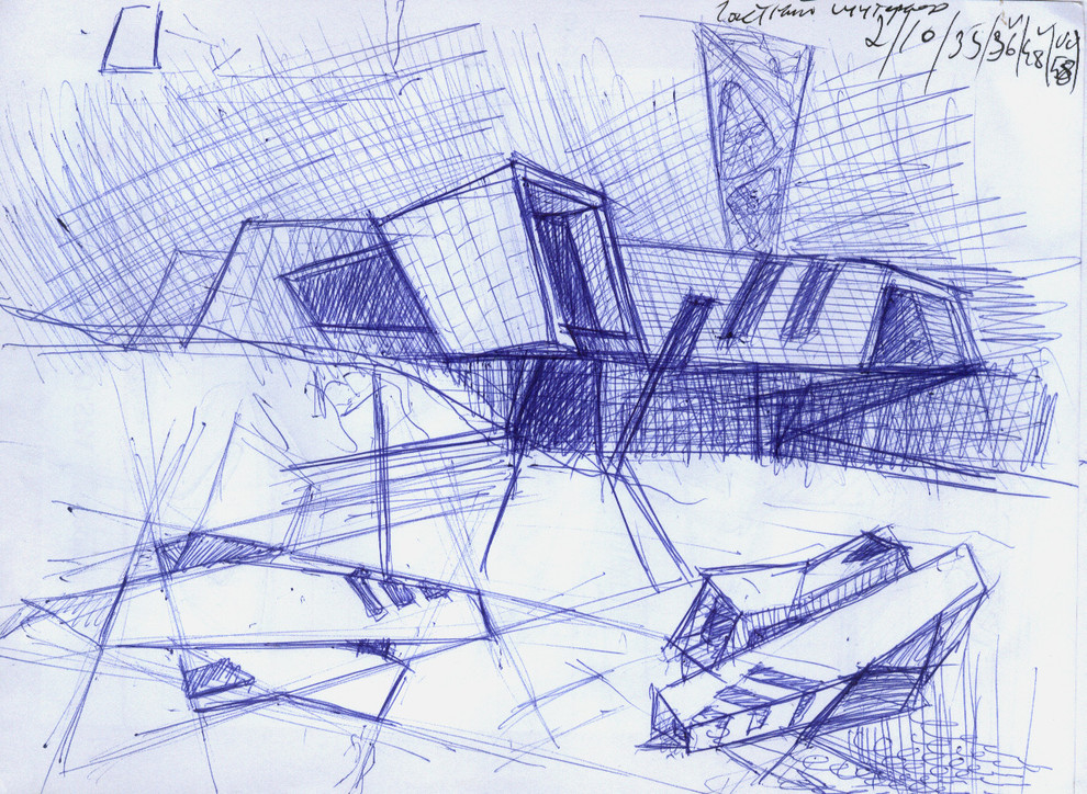 Размышление с карандашом - наброски, малоэтажные частные дома и таунхаусы