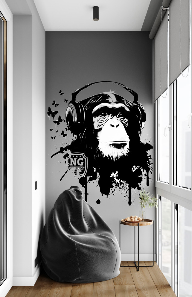 Студия в тёмных тонах для молодого человека