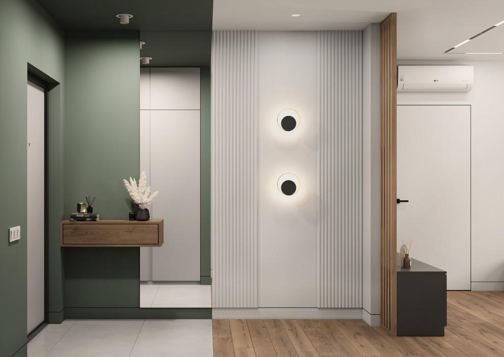 ЖК "Квартал Галактика", квартира в зеленом цвете.