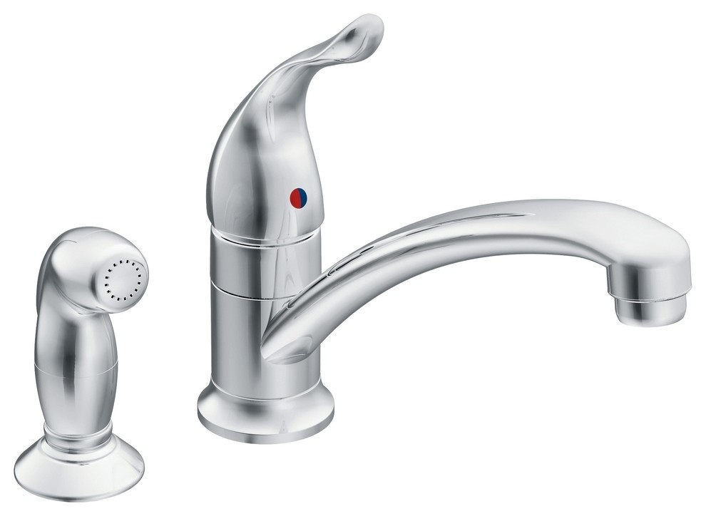 Moen Chateau Chrome 1Handle Low Arc Kitchen Faucet Contemporary