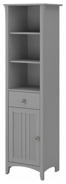 Bush Furniture Salinas Tall Narrow Bookcase Cabinet - Transitional ...