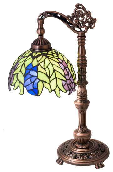 19H Tiffany Honey Locust Desk Lamp
