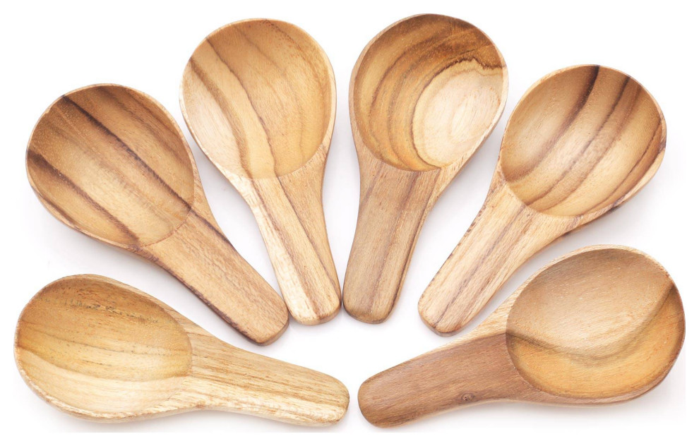 Novica Handmade Healthy Meal Teak Wood Scoops (Set Of 6)