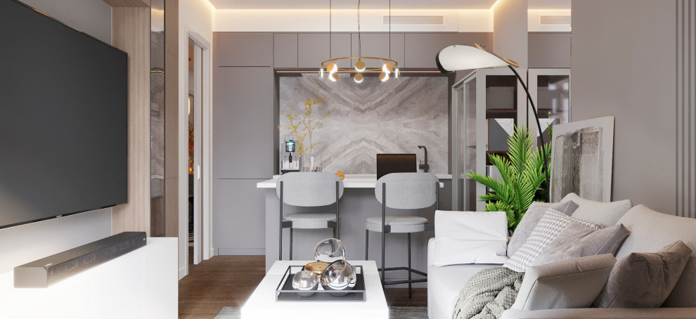 Дизайн однокомнатной квартиры 44,9 кв.м в Москве