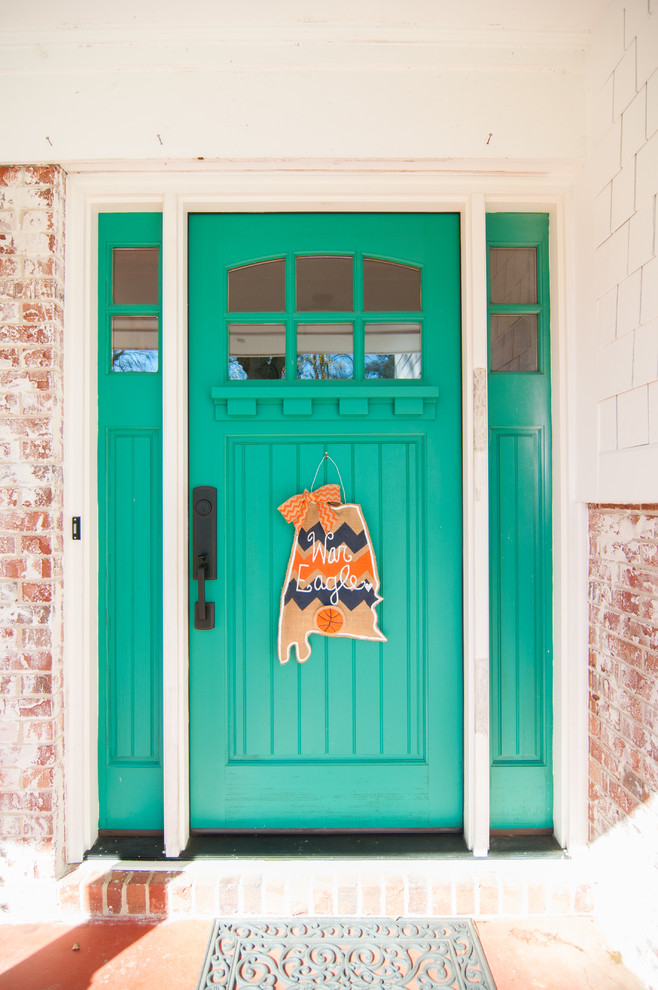 This is an example of a traditional front door in Atlanta with a single front door.