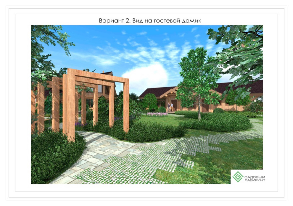 Ландшафтный проект - Этюд в зелёных тонах