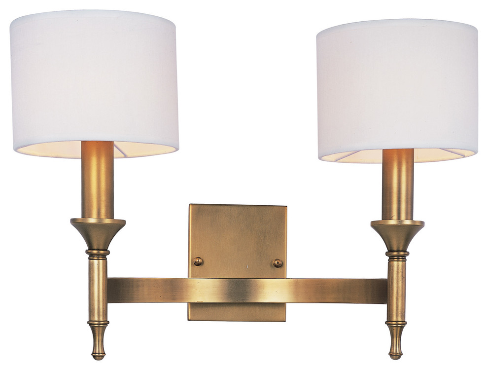 Maxim 22379OMNAB 2-Light Wall Sconce Fairmont Natural Aged Brass