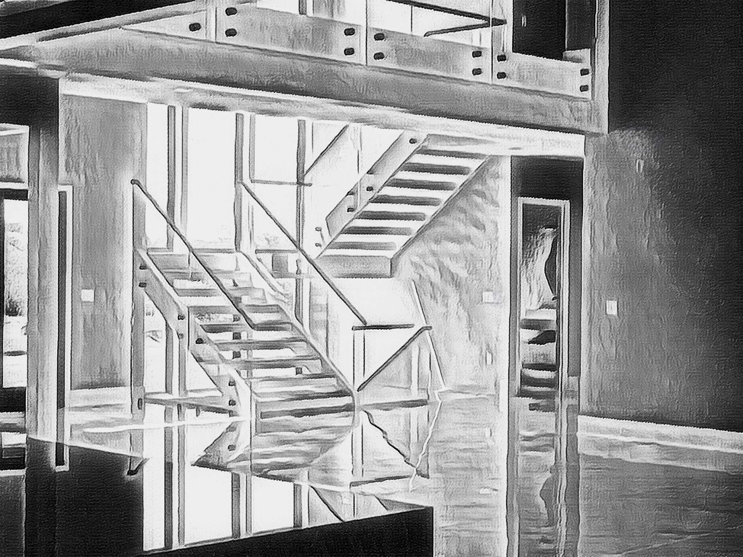 125_Modern Open Rise Stair with Glass Balustrade, Aldie, VA 20105
