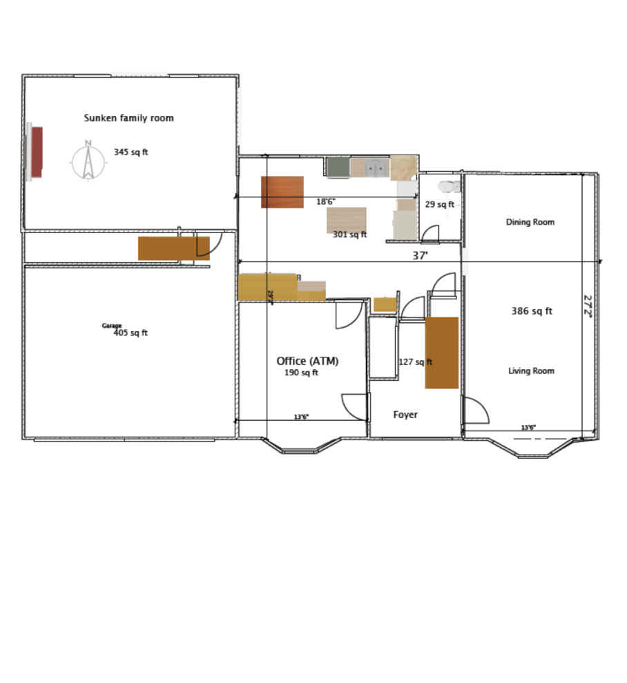 How big is too big for a kitchen and dining/eating area?