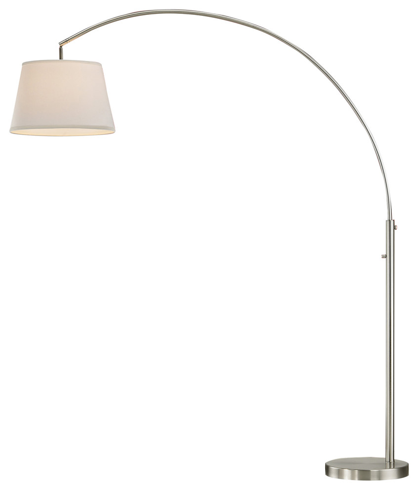 Artiva USA Allegra LED Arch Floor Lamp With Dimmer, Brushed Steel