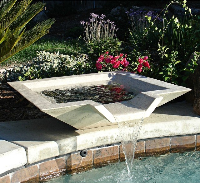 Contemporary 36 Square Sandstone Outdoor Stone Fountain Contemporary 36 Square Sandstone Outdoor Stone Fountain