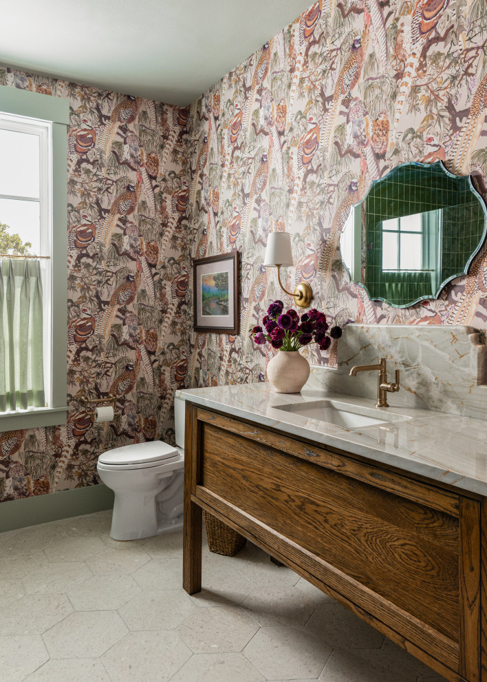 Rural Retreat - Farmhouse - Powder Room - Houston - by Sarah Becker ...
