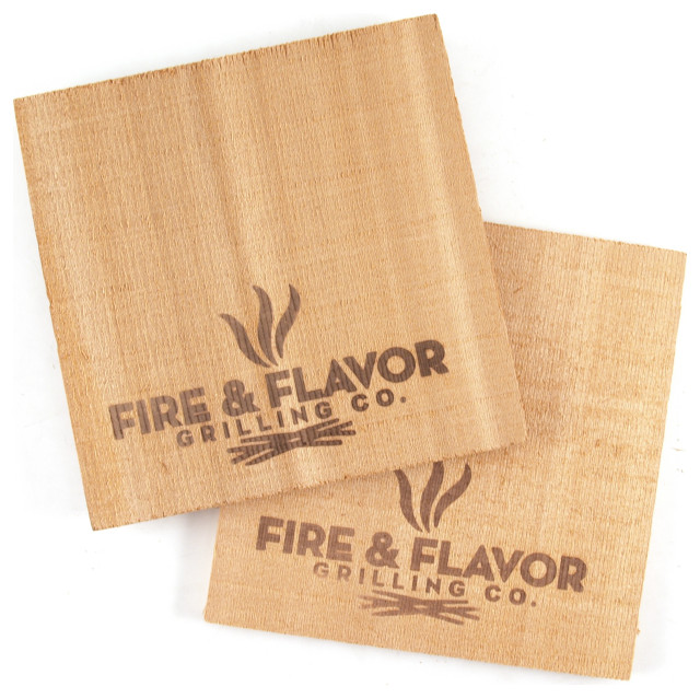 Fire & Flavor Western Red Cedar 6" Mini Grilling Plank, Set of 2