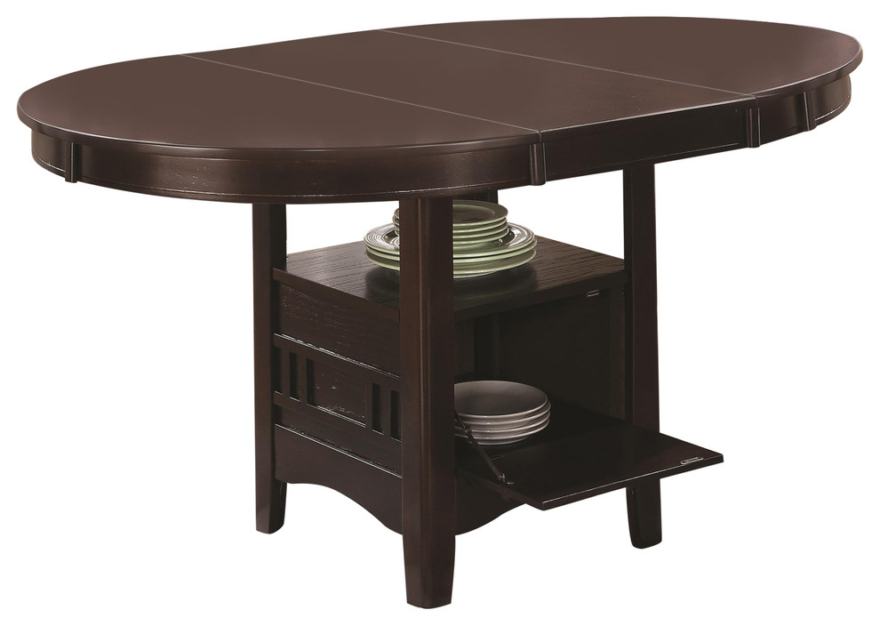 Coaster Lavon Dining Table With Storage Transitional Dining Tables