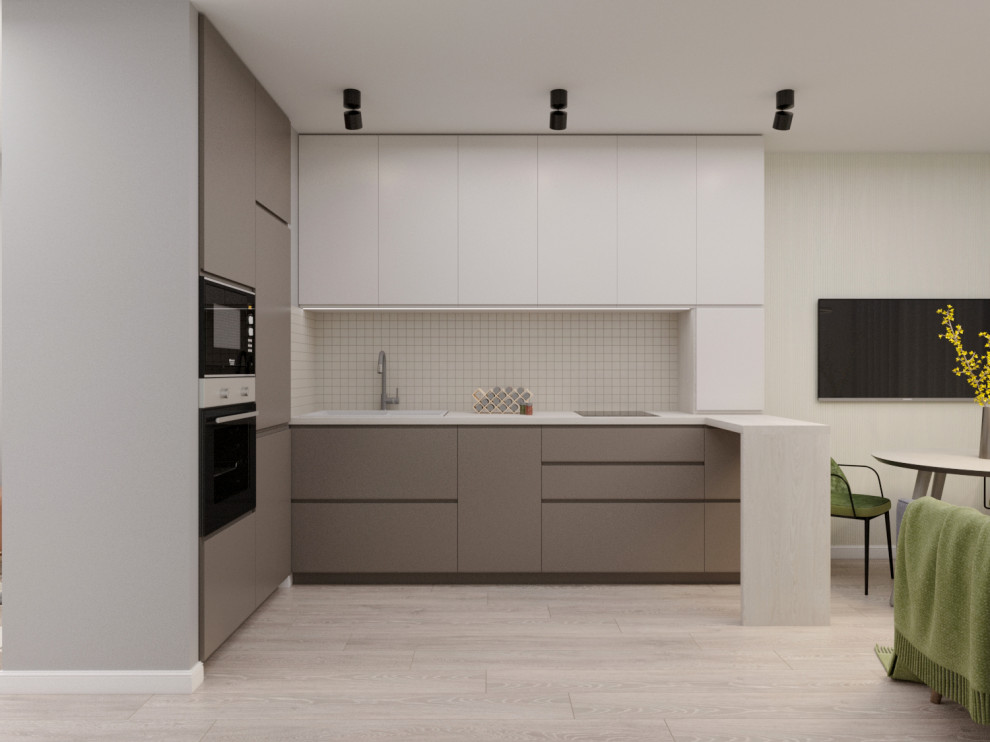 Дизайн кухни в квартире 70м2, г. Нефтеюганск