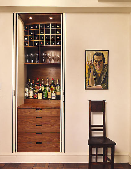Eclectic Hall contemporary-home-bar