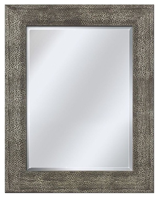 Hammered Pewter Mirror, 28.5"x34.5"