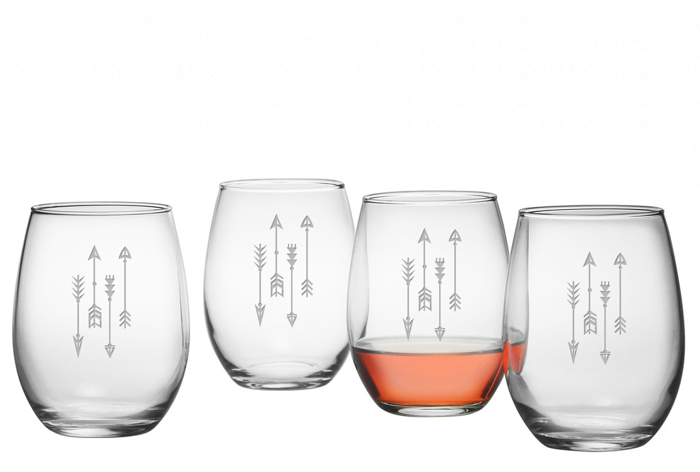 Apollo Stemless Wine Glasses, Set of 4